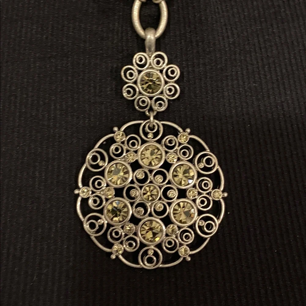 Lia Sophia Silver and Gold Pendant Necklace - Picture 2 of 3